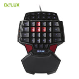 Delux T9 Single Hand Professional Gaming Keyboard